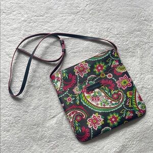 Leather Vera Bradley Floral Crossbody Bag